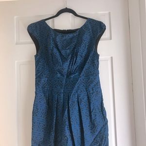 Banana Republic Silk Black and Blue Dress